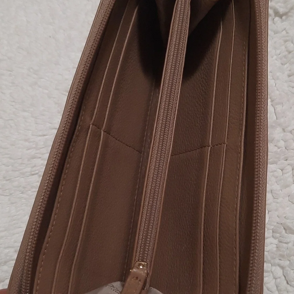 Michael Kors Leather Wallet with Gold Accents